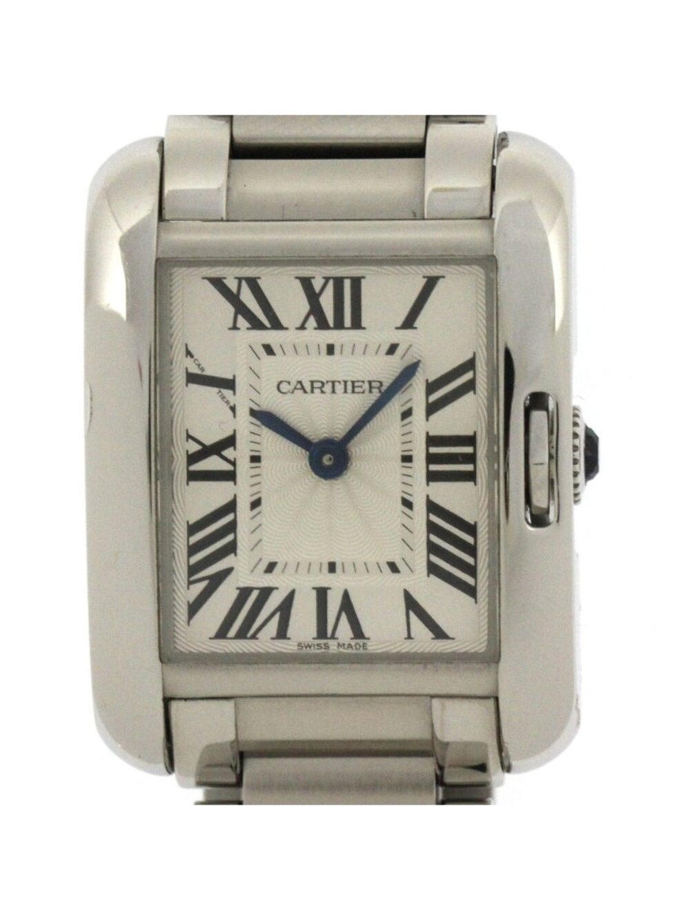 Cartier Tank Anne Gray SM Watch Steel Silver Dial Quartz